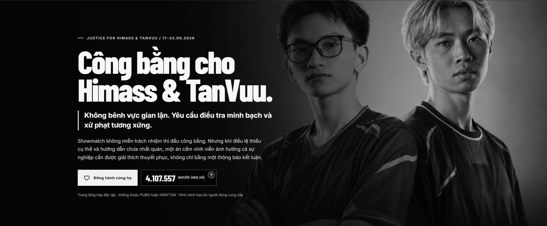Hình minh họa: Hơn 4,1 triệu chữ ký yêu cầu đòi lại công bằng cho Himass và TanVuu