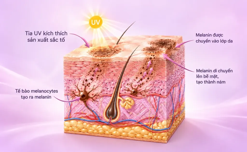 Hình minh họa: Da khô có dễ sạm nám?