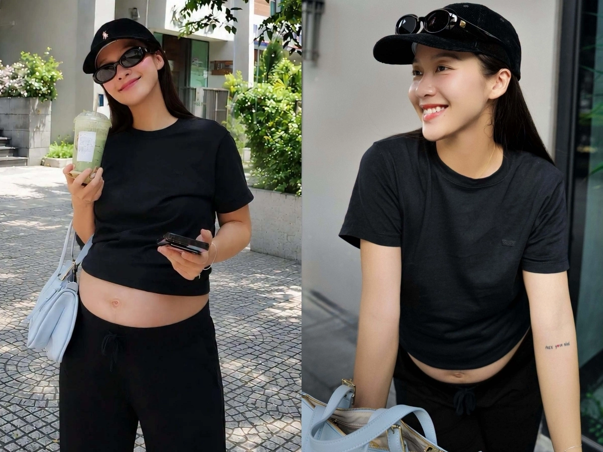 Hình minh họa: Dung mạo Khả Ngân khi mang thai con đầu lòng