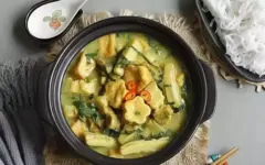 Công thức món ba chỉ om chuối đậu
