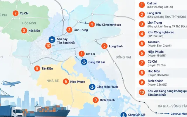 TP HCM định hình mạng lưới trung tâm logistics tại 10 đầu mối lớn