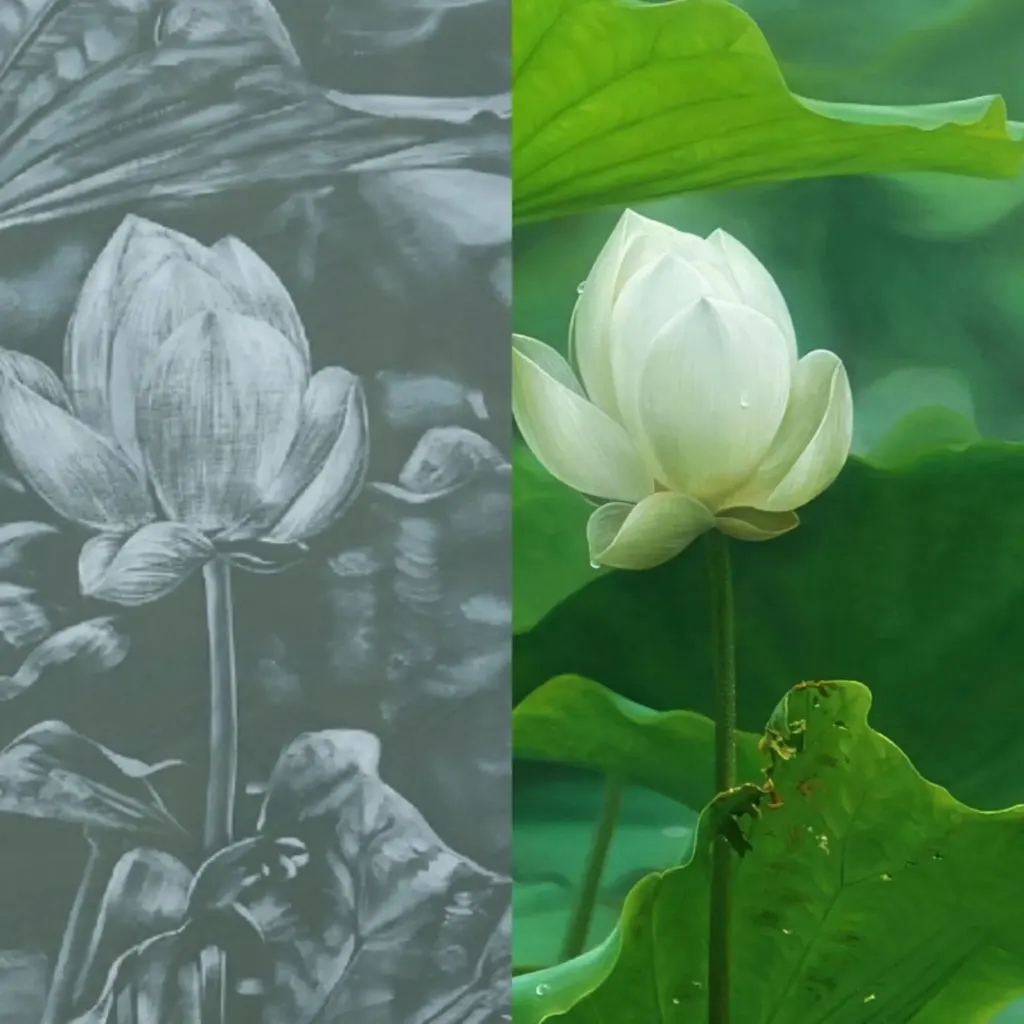 Hình minh họa: Tranh đồng quê bị nhầm với ảnh chụp