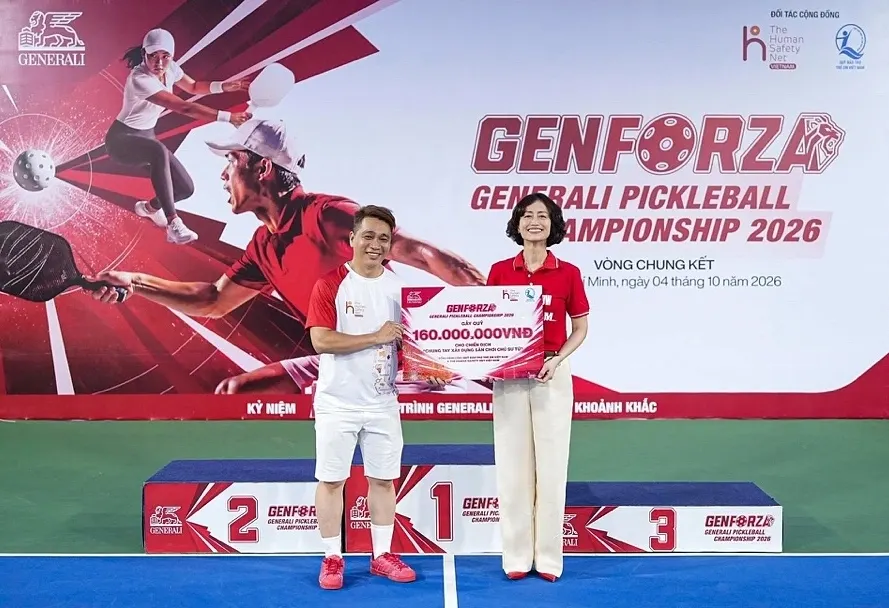 Hình minh họa: Generali gắn kết nhân viên, cộng đồng qua giải Pickleball GenForza 2026