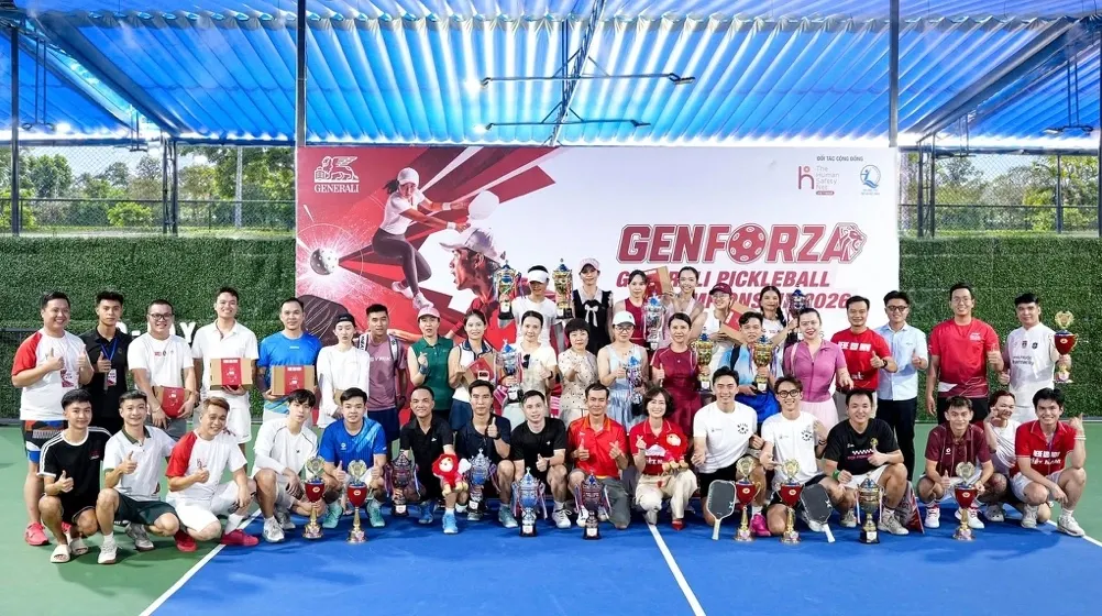 Hình minh họa: Generali gắn kết nhân viên, cộng đồng qua giải Pickleball GenForza 2026