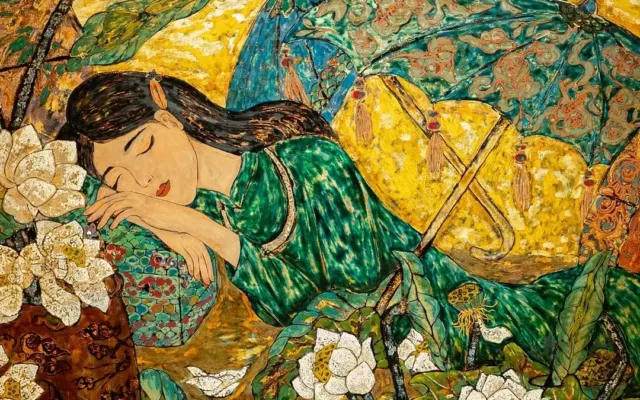 Phái đẹp qua tranh sơn mài
