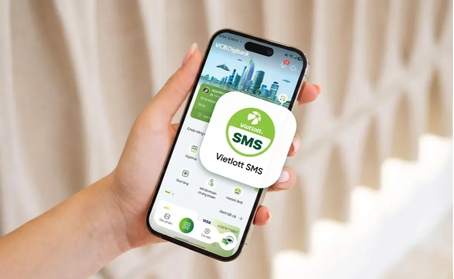 Hình minh họa: Cơ hội nhận 30.000 đồng khi mua Vietlott SMS qua VCB Digibank