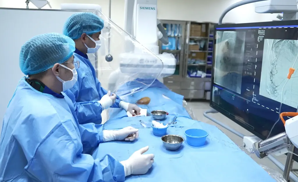 Hình minh họa: U máu chiếm gần nửa lá gan cụ bà